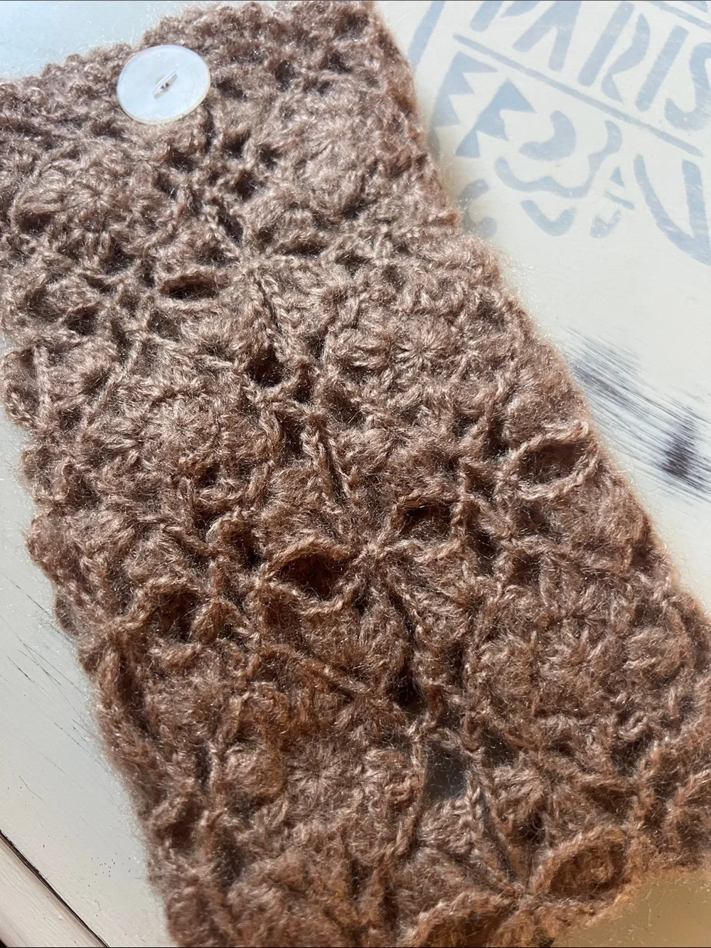 HUE D'Lux Camel Crochet Knit Leg Warmers